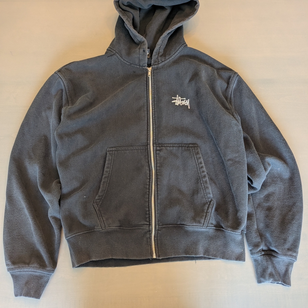 Black Stussy Zip Up